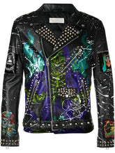 Untamed Leather Jacket Raw Edge Biker Style with Fierce Metal Detailing